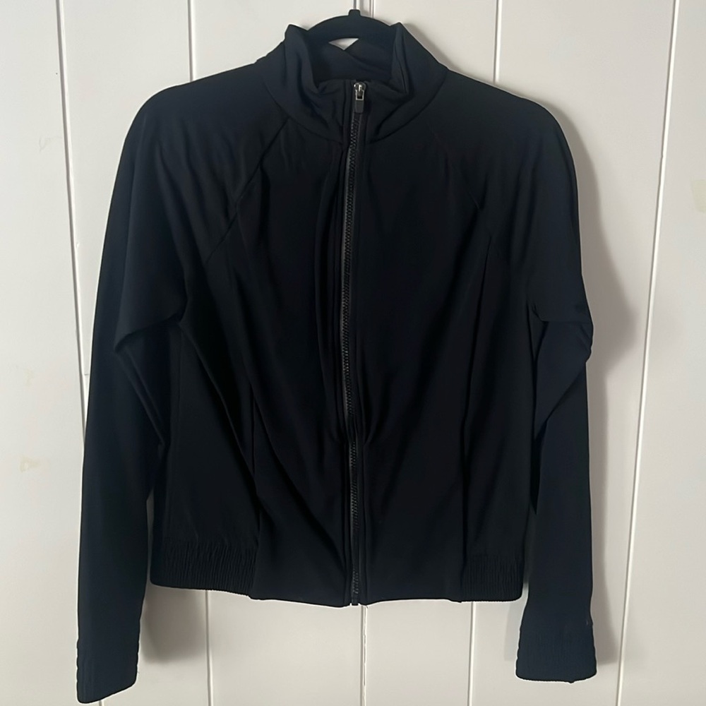 fabletics, black bomber, worn once